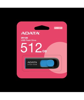 ADATA AUV128 512GB USB Flash Drive, Black/Blue ADATA
