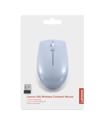 Lenovo 300 Wireless Compact Mouse - Frost Blue