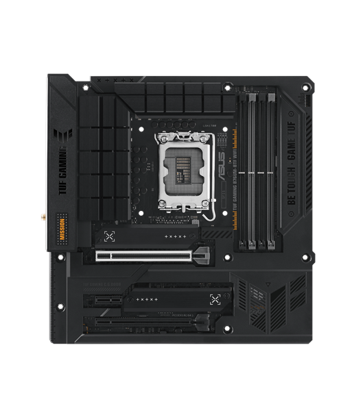 Asus TUF GAMING B760M-BTF WIFI Processor family Intel Processor socket LGA1700 DDR5 Supported hard disk drive interfaces M.2