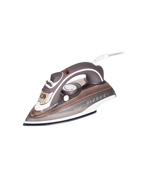 Adler AD 5030 Steam Iron - 3000W, 310ml Water Tank, 20g/min Continuous Steam - Brown Adler AD 5030 Steam Iron - 3000W, 310ml Water Tank, 20g/min Continuous Steam - Brown