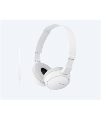 Белые накладные наушники Sony MDR-ZX110AP с микрофоном