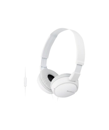 Sony MDR-ZX110AP White On-Ear Headphones with Microphone