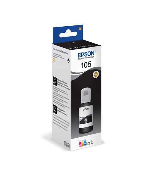 Epson EcoTank 105 Black Ink Bottle (C13T00R140) Epson EcoTank 105 Black Ink Bottle (C13T00R140)