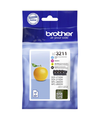 Brother Multipack LC3211VALDR Cartridge, Black, cyan, magenta, yellow