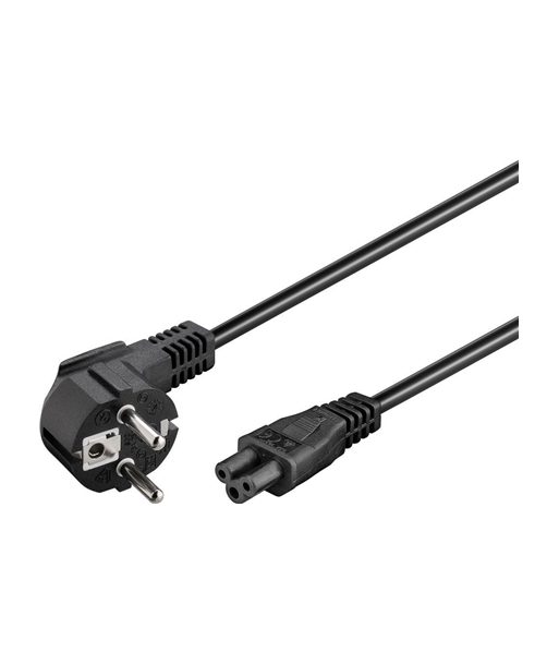 Goobay, Power supply cord (CEE/7/7 to mickey), angled, 68004, Black