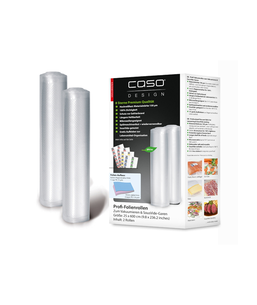 Caso   Foil Roll   01225   2   Dimensions (W x L) 25x600 cm   Transparent