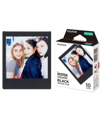 Fujifilm Instax Square Instant Film Black Quantity 10, Glossy