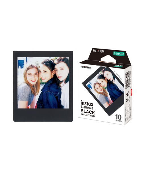 Fujifilm Instax Square Instant Film Black Quantity 10, Glossy