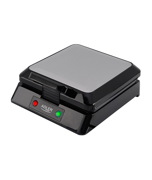 Adler AD 3036 Vahvliküpsetaja - Belgia stiilis, 1500W, 4 vahvlit, Must