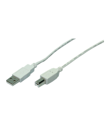 Logilink, USB 2.0 A to USB 2.0 B Cable, USB A male, USB B male