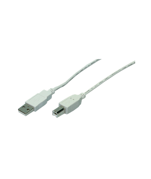 Logilink, USB 2.0 A to USB 2.0 B Cable, USB A male, USB B male