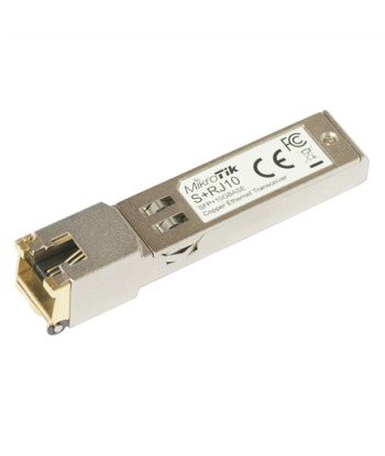 MikroTik S+RJ10 SFP+, Copper, RJ-45, 10/100/1000/10000 Mbit/s, Maximum transfer distance 200 m, COMPATIBLE ONLY WITH ACTIVE