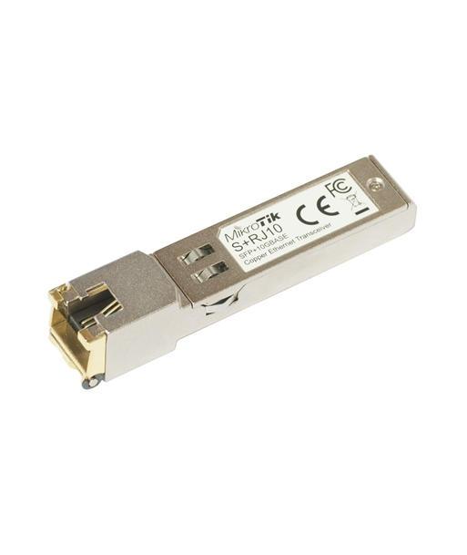 MikroTik S+RJ10 SFP+, Copper, RJ-45, 10/100/1000/10000 Mbit/s, Maximum transfer distance 200 m, COMPATIBLE ONLY WITH ACTIVE