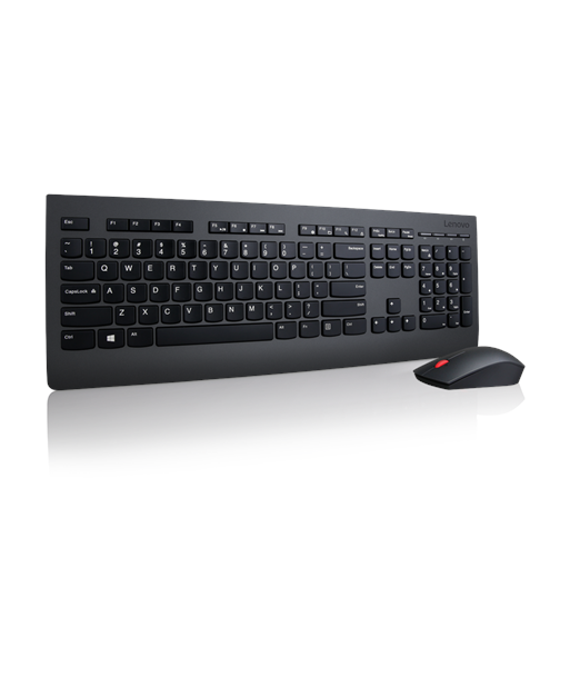 Lenovo Professional Wireless Keyboard and Mouse Combo - US English with Euro symbol Black