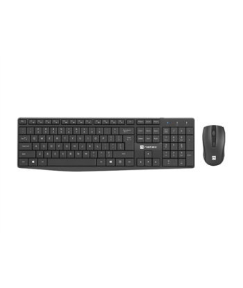 Juhtmevaba klaviatuur ja hiir Natec, Keyboard and Mouse, Squid 2in1 Bundle, US, Black, Wireless connection