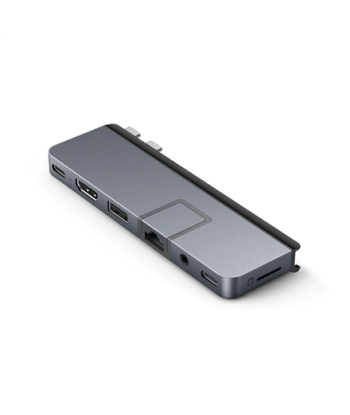 HyperDrive Dual USB-C 7-in-2 Hub (kosmosehall) USB-C laiendusadapteriga