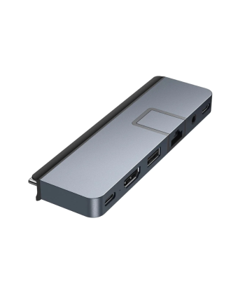Hyper HyperDrive Dual USB-C TB compatible 7-in-2 Hub w univ. USB-C ext adaptor - Space Grey - for all Apple MB
