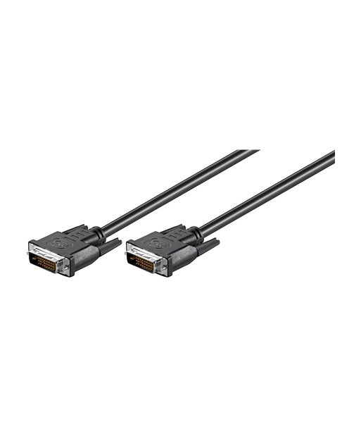 Goobay DVI-D Dual Link Кабель - Высококачественный, никелированный, 1,8 м, черный