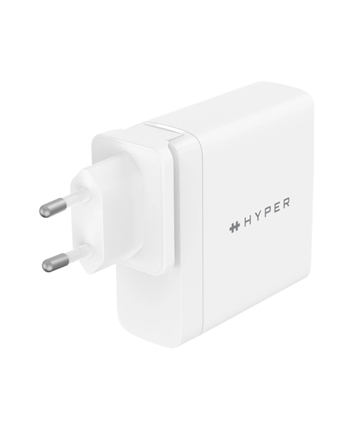 Hyper HyperJuice PD3.1 140 W 3-port GaN Wall-Charger - w 2m USB-C to C PD3.1 cable & Travel Adapters