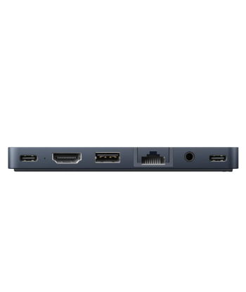 Hyper HyperDrive Dual USB-C TB compatible 7-in-2 Hub w univ. USB-C ext adaptor - MN Blue - for all Apple MB