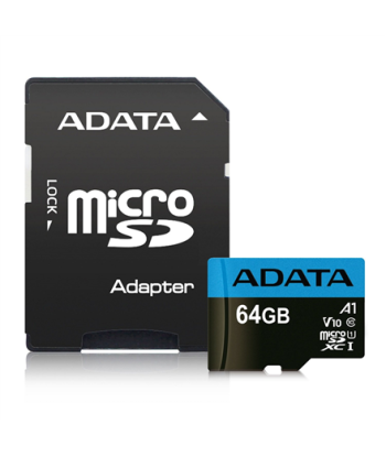 MEMORY MICRO SDXC 64GB CLASS10/W/A AUSDX64GUICL10A1-RA1 ADATA