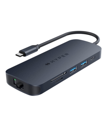 Hyper HyperDrive EcoSmart Gen.2 Universal USB-C 8-in-1 Hub w 140 W PD3.1 Power Pass-thru