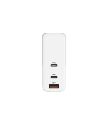 Hyper HyperJuice PD3.1 140 W 3-port GaN Wall-Charger - w 2m USB-C to C PD3.1 cable & Travel Adapters