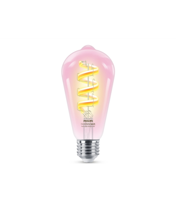 Philips Smart WiFi Filament Clear ST64 RGB, E27, 6.3 W, Full colour