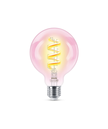WiZ Filament Clear G95 E27 6.3W 470Lm RGB Smart Bulb - Wizarding World