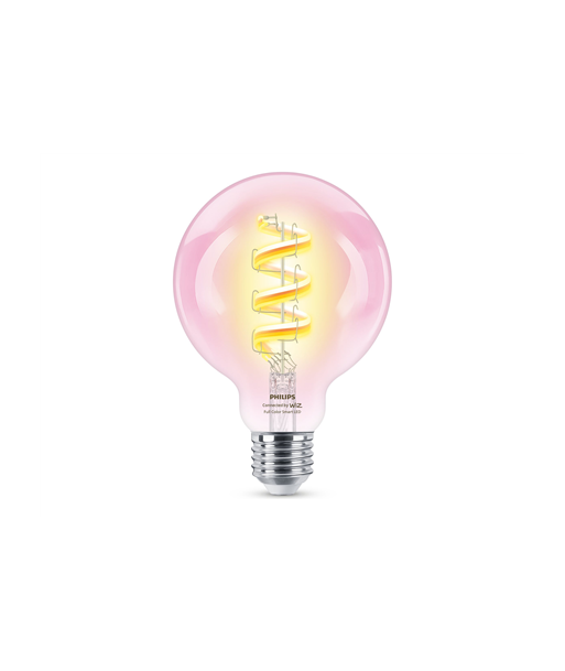 WiZ Filament Clear G95 E27 6.3W 470Lm RGB Smart Bulb - Wizarding World WiZ Filament Clear G95 E27 6.3W 470Lm RGB Smart Bulb - Wizarding World