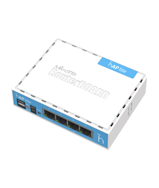 MikroTik hAP Lite Classic RB941-2nD 802.11n, 10/100 Mbit/s, Antenna type Internal, 1xUSB