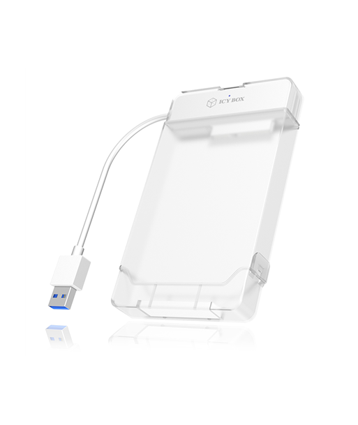 Raidsonic, ICY BOX, Adapter cable with protective a cover for 2.5" SATA hard disks to USB 3.0, blue Access LED, SATA, USB 3.0