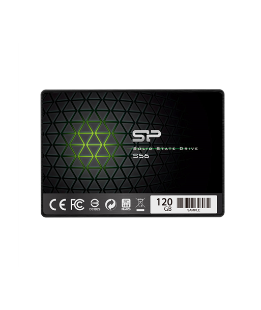 Silicon Power S56 120 GB, SSD form factor 2.5", SSD interface SATA, Write speed 530 MB/s, Read speed 560 MB/s