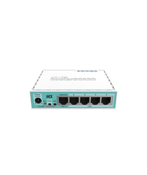 Mikrotik Wired Ethernet Router (No Wifi) RB750Gr3, hEX, Dual Core 880MHz CPU, 256MB RAM, 16 MB (MicroSD), 5xGigabit LAN, USB Mikrotik Wired Ethernet Router (No Wifi) RB750Gr3, hEX, Dual Core 880MHz CPU, 256MB RAM, 16 MB (MicroSD), 5xGigabit LAN, USB