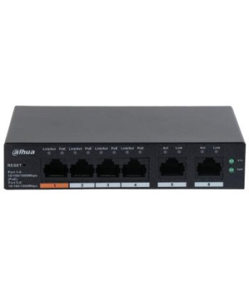 Switch DAHUA CS4006-4GT-60 Type L2 Desktop/pedestal PoE ports 4 60 Watts DH-CS4006-4GT-60