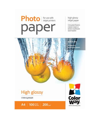 ColorWay High Glossy Photo Paper, 100 sheets, A4, 200 g/m²