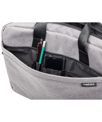 Sülearvuti kott Natec, Mustela, 15.6", Grey Natec, Fits up to size 15.6", Mustela, Toploading laptop case, Grey, Shoulder strap