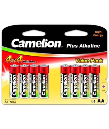Camelion AA Alkaline Batteries, 8-Pack