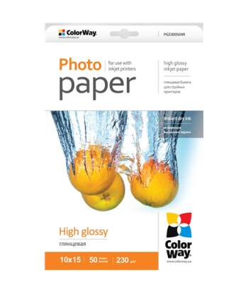 Фото-бумага ColorWay A4, High Glossy, 20 Sheets, A4, 200 g/m²