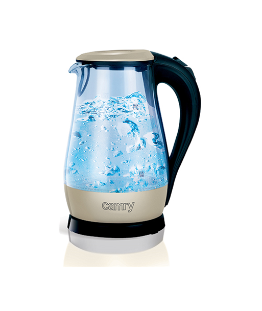 Veekeetja Camry CR 1251, Glass, Glass/Black, 2000 W, 360° rotational base, 1.7 L