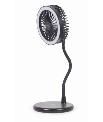 MOBILE CHARGER WRL FAN&LAMP/TA-WPC10-LEDFAN-01 GEMBIRD
