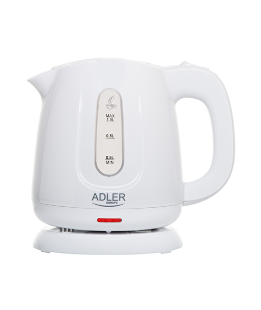 Adler Kettle, AD 1373, Electric, 850 W, 1 L, Polypropylene, 360° rotational base, White