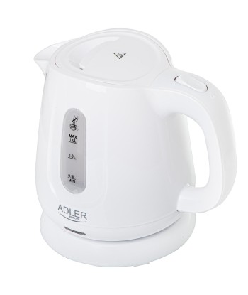 Adler Kettle, AD 1373, Electric, 850 W, 1 L, Polypropylene, 360° rotational base, White