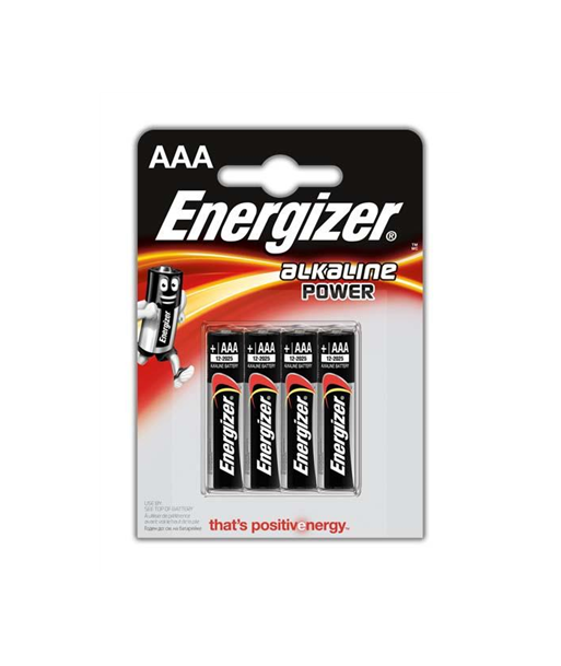 Energizer Alkaline Power AAA Batteries, 4-Pack