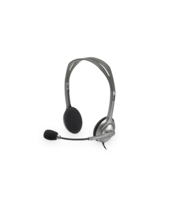 Наушники Logitech H111 Built-in microphone, 3.5 mm, Grey
