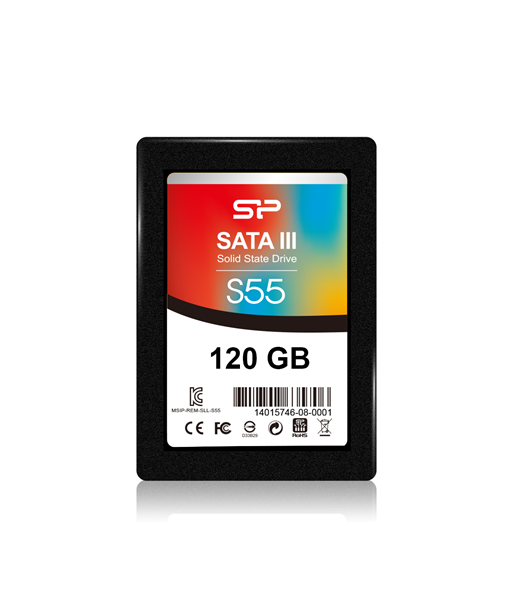 Silicon Power Slim S55 120 GB, SSD interface SATA, Write speed 420 MB/s, Read speed 550 MB/s