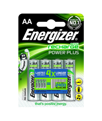 Energizer AA/HR6, 2000 mAh, Rechargeable Accu Power Plus Ni-MH, 4 pc(s)