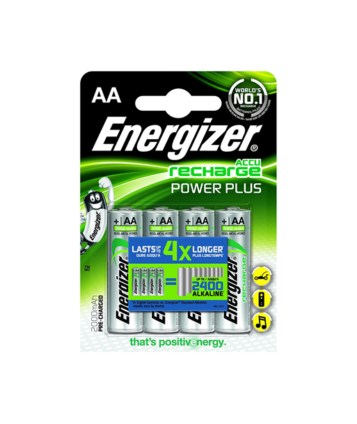Energizer AA/HR6, 2000 mAh, Rechargeable Accu Power Plus Ni-MH, 4 pc(s)