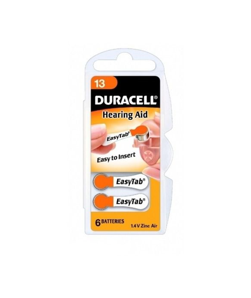 Duracell DA13 Hearing Aid Batteries - Size 13, Zinc Air, 6 Pack - Long Lasting Power! Duracell DA13 Hearing Aid Batteries - Size 13, Zinc Air, 6 Pack - Long Lasting Power!