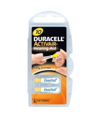 Duracell A10/DA10/ZL10, Zinc air cells, 6 pc(s)